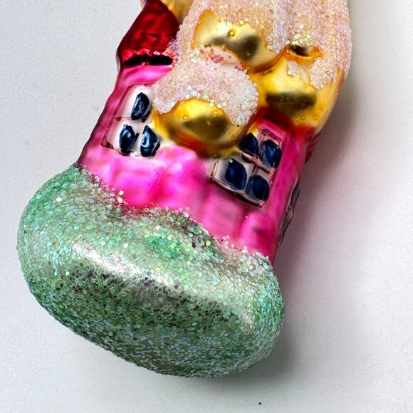 Christopher Radko Ice House 4" Glass Christmas Ornament Snow Glittery Vintage - Picture 7 of 9